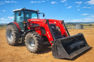 massey mf6712 cab tractor with loader very low hours